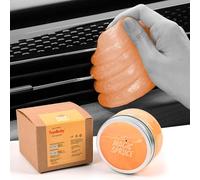 ToysButty Gel Nettoyant Voiture Slime Réutilisable, Accessoire Voiture Intérieur Orange Parfumé Orange, Nettoyant Clavier Apple Laptop, Kit Nettoyant Plastique Voiture Intérieur et Évents Aération