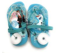 TOYSGIOCATTOLI Tongs de plage princesse, pantoufles, différentes tailles, modèle comme sur la photo, Bleu Glitte Froze, 27/28 EU