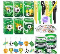 Toyssa Football Pinata Anniversaire Garçon avec Stylo Encre Invisible Cahier Bracelet Silicone Porte-Clés Autocollant, Football Petit Cadeau Anniversaire Enfants Invités, Party Faveurs pour Enfant