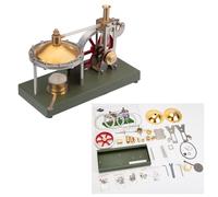 ToysWeltX ENJOMOR Modèle de machine à vapeur à construire soi-même, modèle de machine à vapeur verticale rétro avec support de chaudière sphérique et charge supplémentaire
