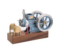 ToysWeltX ENJOMOR Moteur à gaz miniature à quatre temps 6 CC avec vitesse de rotation fixe et vitesse réglable, modèle de moteur à combustion interne (RTR/bleu)