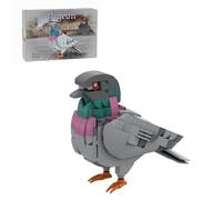 ToysWeltX Feral Pigeon - Mini blocs de construction et jouet de construction - Modèle de collection à construire et à exposer avec motifs d'animaux - Cadeau idéal pour adultes et enfants à partir de