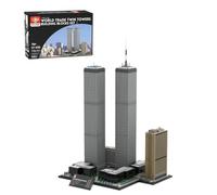 ToysWeltX MOC-177998 1:800 Monuments Architecture tours jumeaux Scène de rue Kit de bricolage (7129 pièces)