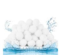 TOYTOPIE Balles Filtrantes pour Piscine, 1500g Boules Filtrante pour Systèmes Filtration Sable avec Sac Lavage Cordon, Balle Filtration Durables pour Pompe Piscines Nettoyeurs Piscine (Blanc)