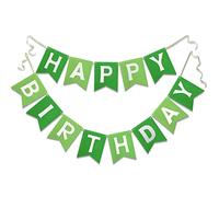 TOYVENTURES Bannière Happy Birthday - Vert foncé et clair