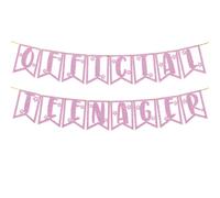 TOYVENTURES Décorations de 13e anniversaire - Bannière officielle à paillettes pour adolescents avec guirlande chiffre 13 | Fournitures de fête, idées, cadeaux pour filles et garçons | Bannière