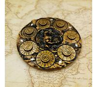 TOYVERSE Dés en Alliage, Couleur Or Ancien, 7-en-1 Boussole à Roue tournante, Convient pour D&D, DND, RPG, MTG, Donjons et Dragons, Jeux de Plateau et Jeux de rôle, 15 Ans et Plus