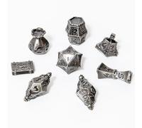 TOYVERSE Ensemble de dés polyédriques Bicolores, Couleur Nickel Ancien, Dés en Alliage, Convient pour D&D, DND, RPG, MTG, Donjons et Dragons, Jeux de Plateau et Jeux de rôle, 15 Ans et Plus
