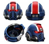 TOYVERSE JOYTOY 1/18 Figurine d'action Warhammer 40,000, Casque de Lieutenant Ultramarines Titus' MKX, Articulation Mobile, 15 Ans et Plus