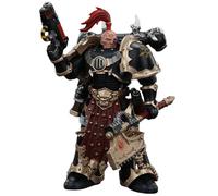 Toyverse JOYTOY 1/18 Figurine d'action Warhammer 40,000, Chaos Space Marines Black Legion Chosen with Plasma Pistol and Power Axe, Articulations Mobiles Modèle de Personnage, 15 Ans et Plus