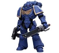 TOYVERSE JOYTOY 1/18 Figurine d'action Warhammer 40,000, Space Marines Ultramarines Outriders Brother Catonus, Articulations Mobiles Modèle de Personnage, 15 Ans et Plus