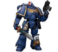 TOYVERSE JOYTOY 1/18 Figurine d'action Warhammer 40,000, Ultramarines Heroes of The Chapter Primaris Lieutenant Erastus, Articulations Mobiles Modèle de Personnage, 15 Ans et Plus
