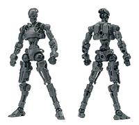 TOYVERSE Sheik Mainland Sentinel Alien Argent Profond Lot de 2 | Modèle à l'échelle 1/18 de 10 cm avec fusil Tomahawk Gatling et bras mécanique à partir de 15 ans