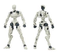 TOYVERSE Sheik Mainland Sentinel Alien Blanc Lot de 2 | Modèle à l'échelle 1/18 de 10 cm avec fusil Tomahawk Gatling et bras mécanique à partir de 15 ans