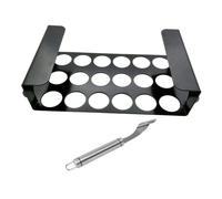 Toyvian 1 Ensemble Accessoires De Cuisine Barbecue Fumée pour Carboniser Grille De Cuisson De Cuisse De Poulet Carottier Étagère Chaud Viande Grillades Acier Inoxydable