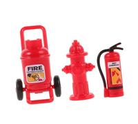 Toyvian 1 Ensemble Accessoires de Maison de poupée scène Miniature Enfants feu est Mini Accessoire de Maison de poupée extincteurs Miniatures Ornement de Bureau Plastique Rouge