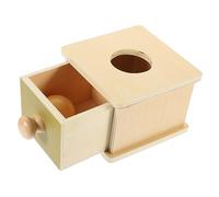 Toyvian 1 Ensemble Boîte à Objets Éducatifs Bois pour Tout Petits Jeu de de Formes Géométriques Développement des Compétences Motrices et Sociales pour Apprentissage Précoce des Garçon