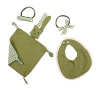 Toyvian 1 ensemble d'accessoires pour le coucher du nouveau-né : couverture de sécurité pour bébé avec élastiques à cheveux et bavoir assortis - cadeaux photo de naissance pour les