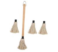 Toyvian 1 Ensemble Ensemble De Brosses De Trempage du Barbecue Outil Grillage Accessoires De Grillades pour Gril Extérieur Barbecue Vadrouille Chaud Sauce Barbecue K Cuisson Manche en Bois