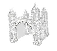Toyvian 1 Ensemble graffiti scie sauteuse 3d papier coloriage bricolage colorier un puzzle 3d puzzle de coloriage bricolage puzzle de coloriage 3d à colorier château 3d