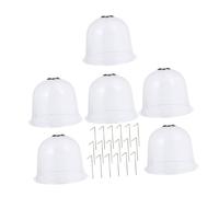 Toyvian 1 Ensemble Housse de Protection Isolante pour Plantes de Couvercles Transparent Piquets pour Abri de Plantes Extérieur