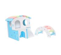 Toyvian 1 Ensemble Maison de Hamster Colorée avec et Balancoire Accessoire pour Rongeurs Arche Colorée