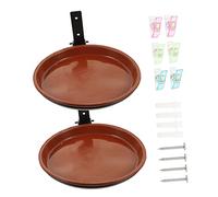 Toyvian 1 Ensemble Mangeoire Suspendue pour Oiseaux avec Plateau de Bain et Anneau Accessoire de Jardin Extérieur