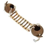 Toyvian 1 Ensemble Oiseaux Nid Suspendu Coquille de Noix de avec Échelle pour Perroquets et Oiseaux de Compagnie Accessoire Pratique et Décoratif pour Cage et Jardin