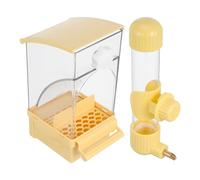 Toyvian 1 Ensemble Set de Distributeur de Nourriture et Eau pour Perroquets Système Automatique pour Cage à Oiseaux Design Pratique et Adaptable des Déchets Alimentaires Hydratation