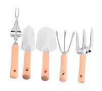 Toyvian 1 Ensemble Set de Outils de Jardin Acier Inoxydable Ensemble de Pratique pour Transplantation Culture Désherbage Large Étroit à Fourches Râteau à Dents Désherbeur
