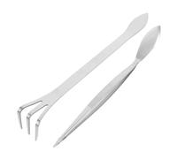 Toyvian 1 Ensemble Set Outils de Bonsai Acier Inoxydable Kit de Pince et Râteau pour Entretien des Plantes avec Spatule Accessoires Pratiques pour Jardinage et Modelage des Bonsais
