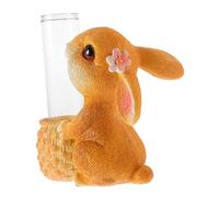 Toyvian 1 Ensemble Vase De Fleurs De Verre Décorations D'aquarium Lapin Fonctionnalité De Plein Air Hydroponique Usine Petit Tube De Verre Vase en Verre Résine Colorful