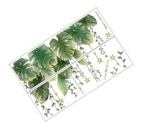Toyvian 1 Feuille Green Plant Star Lamp Wall Stickers décalcomanies murales de chambre à coucher stickers muraux autocollant de décoration murale peler et coller des décalcomanies PVC Vert