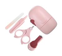 Toyvian 1 Jeu Ensemble De Ciseaux à Ongles Kit Bébé Ciseaux à Ongles Bébé Trousse à Ongles Coupe-ongles Pour Nouveau-nés Tondeuse Manucure Kit D'art D'ongle Rose Acier Inoxydable