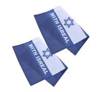 Toyvian 1 Jeu Jardin Israël De Décoration Extérieure Support Patriotique Pour Jardin 2 Pièces