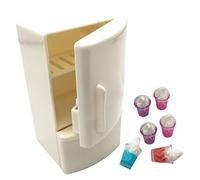 Toyvian 1 Jeu Réfrigérateur Maison De Poupée Les Enfants Jouent Au Frigo Réfrigérateur De Maison De Poupée Réfrigérateur pour des Enfants Jouets pour Enfants Plastique