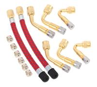 Toyvian 1 kit d'adaptateur de Valve de vélo, Tuyau d'extension de gonflage de Pneu avec Clip de gonflage Rapide, connecteur, buse de Pompe, Accessoires de Cyclisme Portables