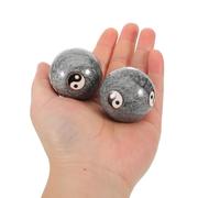 Toyvian 1 Paire de Balles de Massage Chinoises Baoding en Émail Gris 42 MM - Boules de Renforcement des Poignets pour Tai Chi et Relaxation des Mains Balles D’Exercice Sportif pour
