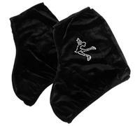 Toyvian 1 Paire de Couvre-Bottes de Patinage à Glace en Polyester Noir, Protection Élastique pour Patins de Hockey, Support Renforcé et Prévention Saleté, Adapté aux Performances