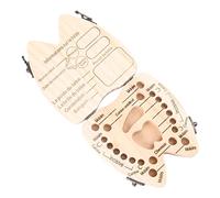 Toyvian 1 Pc Coffret Préservation Des Dents De Bébé Enfants Français Étui De Rangement Des Dents Du Nouveau-né Porte-dents De Lait Nouveau Née En Bois Boîte à Dents De Lait Bois Massif