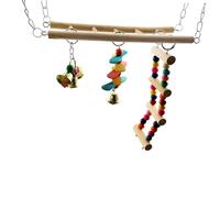 Toyvian 1 Pièce balançoire pour Oiseaux échelle d'oiseaux Animal de Compagnie perchoir à Oiseaux Rester décoration perchoirs Marche Support d'oiseau en Bois Support de balançoire Bambou