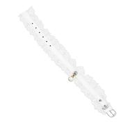 Toyvian 1 Pièce Collier de Chat Collier pour Animaux de Compagnie Chiots Chat avec Fantaisie Collier de Mariage pour Animaux de Compagnie Collier de Chien de Compagnie Dentelle Blanche