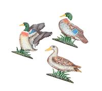 Toyvian 1 Pièce Ornements en Fer Forgé Décor Porche Extérieur Canard Jardin Maison Statue De Canard Caractéristique Canards Leurres De Canard Piquet De Cour Ornement De Sol Piquet en