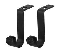 Toyvian 1 Set de Supports de Tringle à Rideaux en Métal Noir, Support Simple Espacement de Trou 19 Mm, Finition Élégante, Installation Polyvalente pour Décoration Intérieure