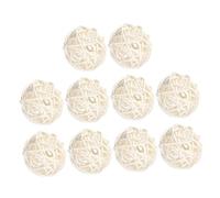 Toyvian 10 Boules Décoratives en Rotin Blanc 5 CM Artisanat de Tissage pour Décoration Intérieure Remplissage de Bols Suspendre pour Mariage Anniversaire et Ambiance Conviviale