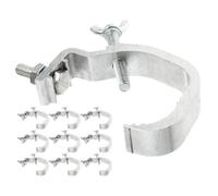Toyvian 10 Crochets de Fixation pour Projecteurs de Scène en Aluminium Argenté, Pince en C Robuste à Haute Capacité de Charge, Adaptés pour Éclairage Dj et Productions Théâtrales