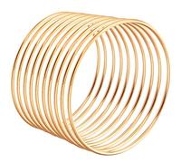 Toyvian 10 Pack 10 Cm en Métal de Cerceau Floral Couronne de Cerceau Macrame Doré de Cerceau Artisanal pour Couronne de Mariage Bricolage Receveur de Rêve Artisanat Suspendu Mural