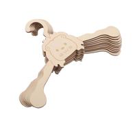 Toyvian 10 Pièces Animal Clothes Hangers Wooden Pet Wardrobe Organizer Cartoon Dog and Cat Costume Rack for Small Pets