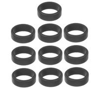 Toyvian 10 pièces Bagues Silicone Homme Larges Confortables Anneaux Sportifs Résistants Entraînement Force Doigts Noirs