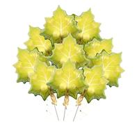 Toyvian 10 Pièces Ballons Forme de Érable Vert pour Décoration Fête Automne Thanksgiving Ballon Décoratif Unique pour Photos et Célébrations